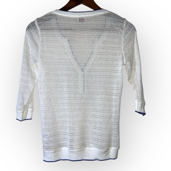 Anthropologie postage stamp open knit sweater SIZE EXTRA SMALL - Picture 3 of 6